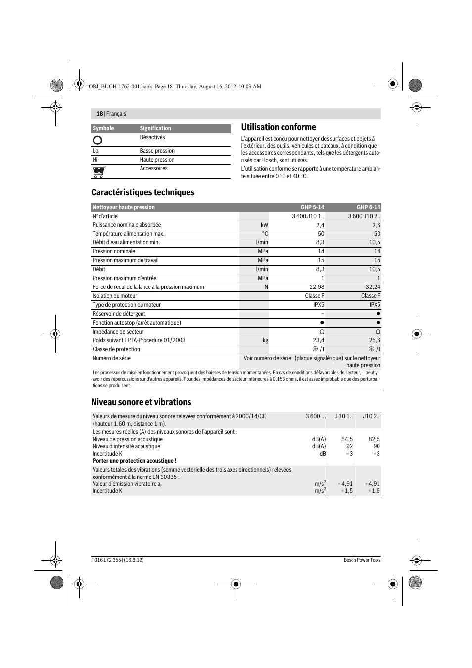 Utilisation conforme | Bosch GHP 5-14 User Manual | Page 18 / 198