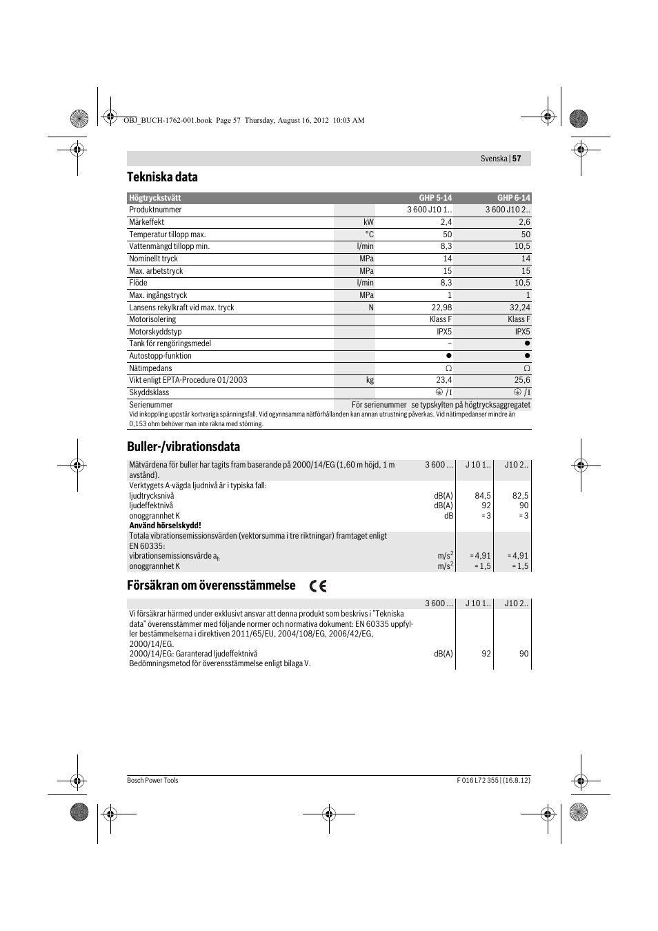 Bosch GHP 5-14 User Manual | Page 57 / 198