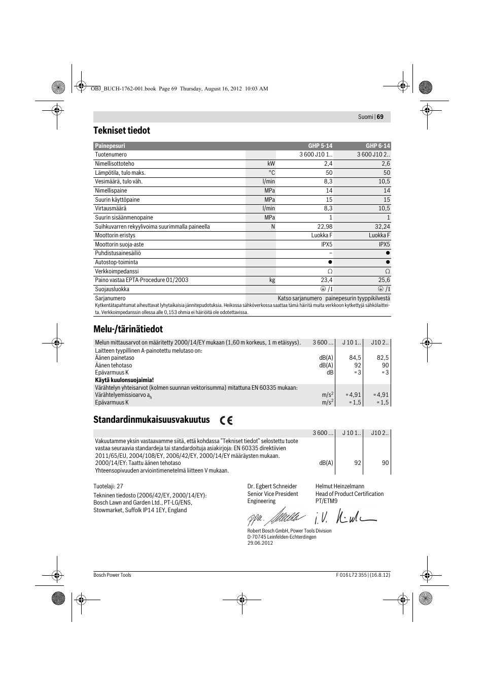 Bosch GHP 5-14 User Manual | Page 69 / 198
