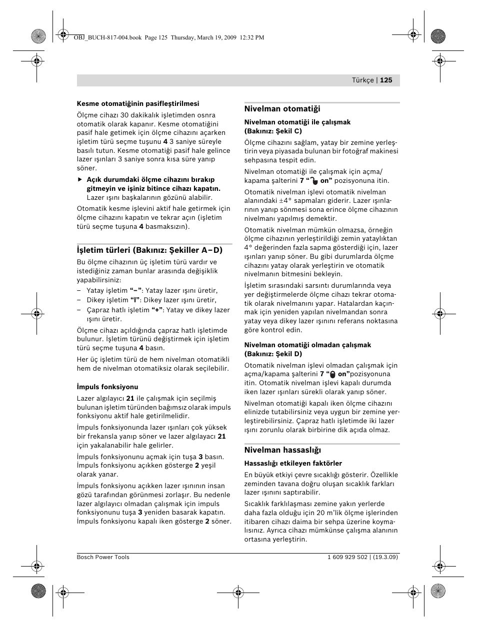 Bosch GLL 2-50 Professional User Manual | Page 125 / 333