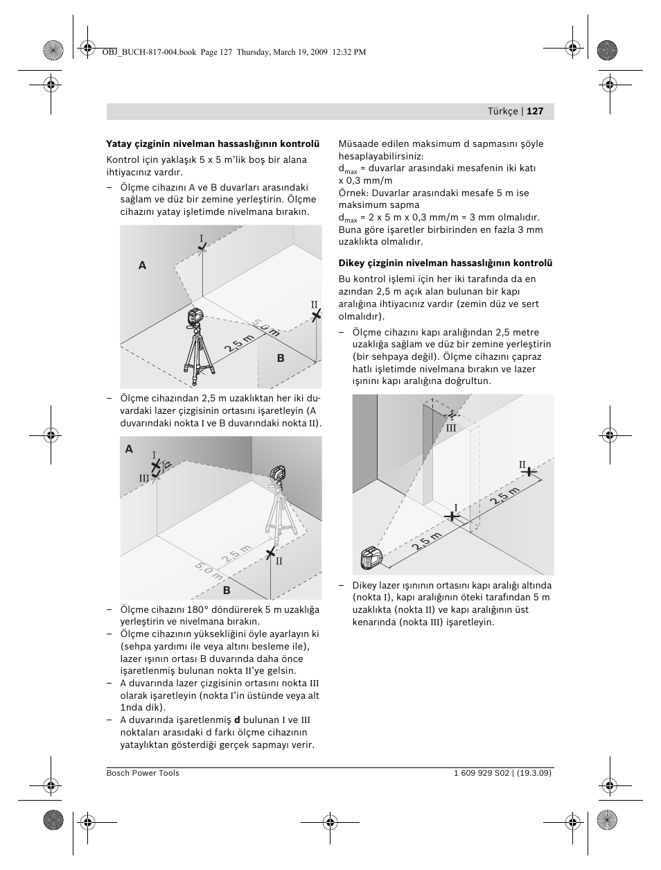 Bosch GLL 2-50 Professional User Manual | Page 127 / 333