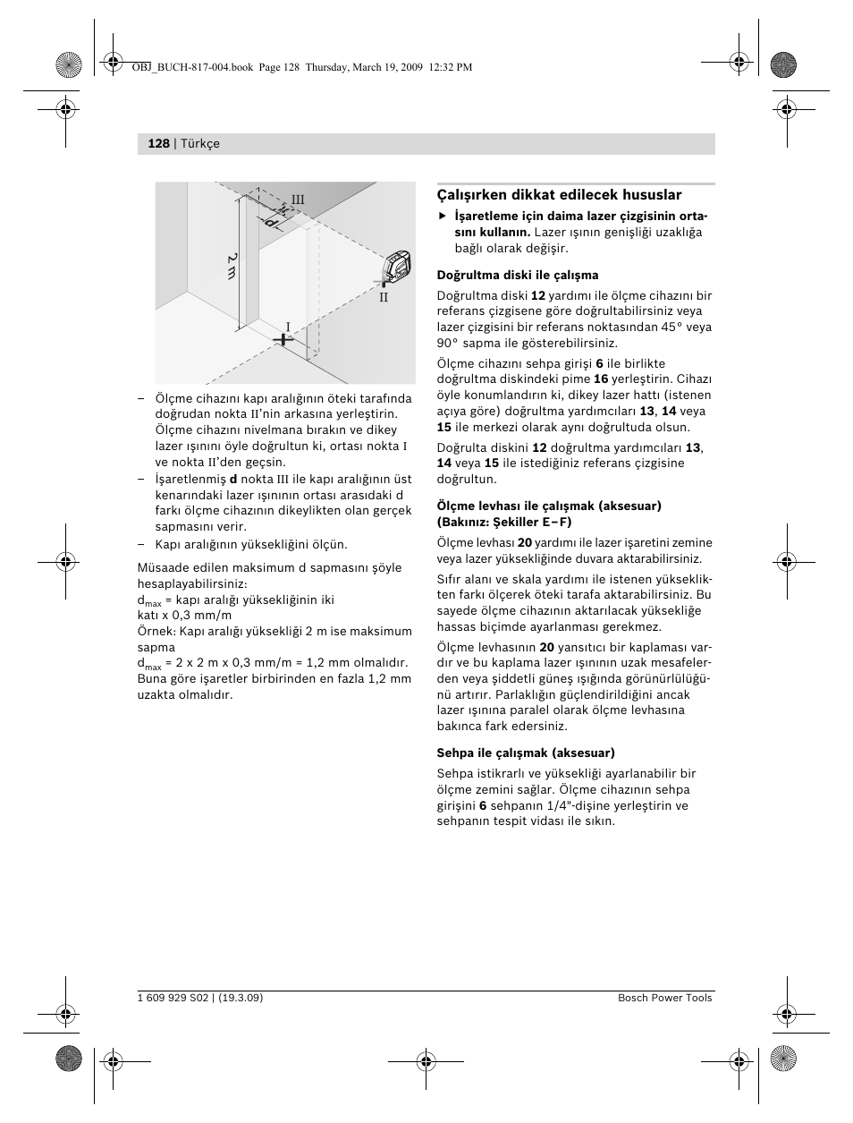 Bosch GLL 2-50 Professional User Manual | Page 128 / 333