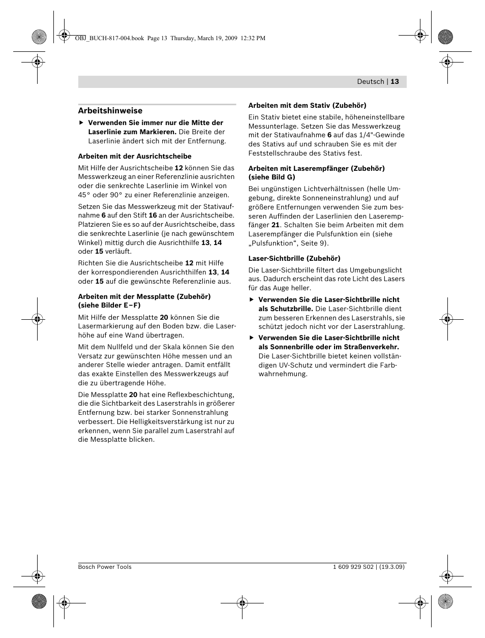 Bosch GLL 2-50 Professional User Manual | Page 13 / 333