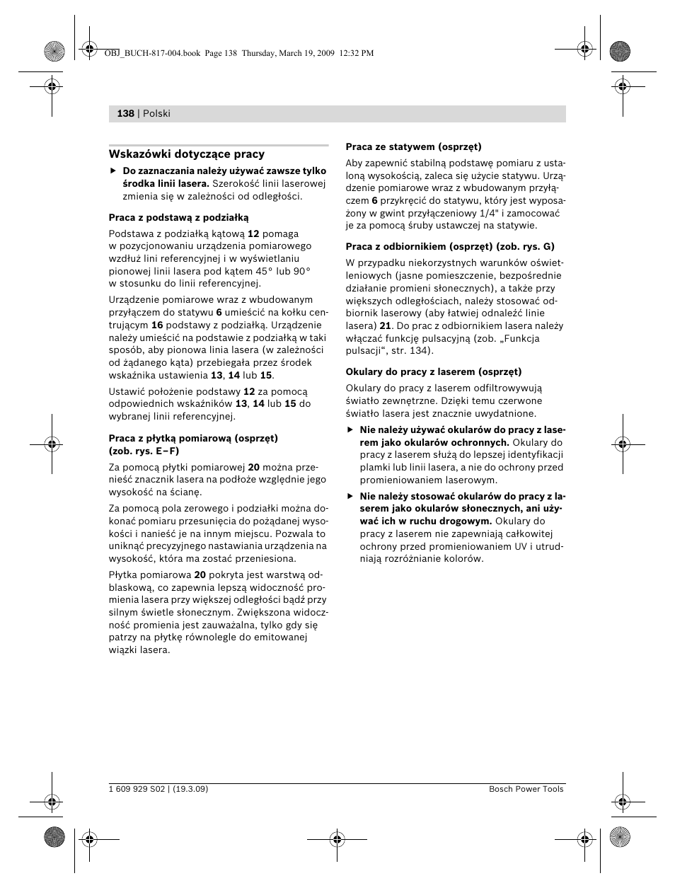 Bosch GLL 2-50 Professional User Manual | Page 138 / 333