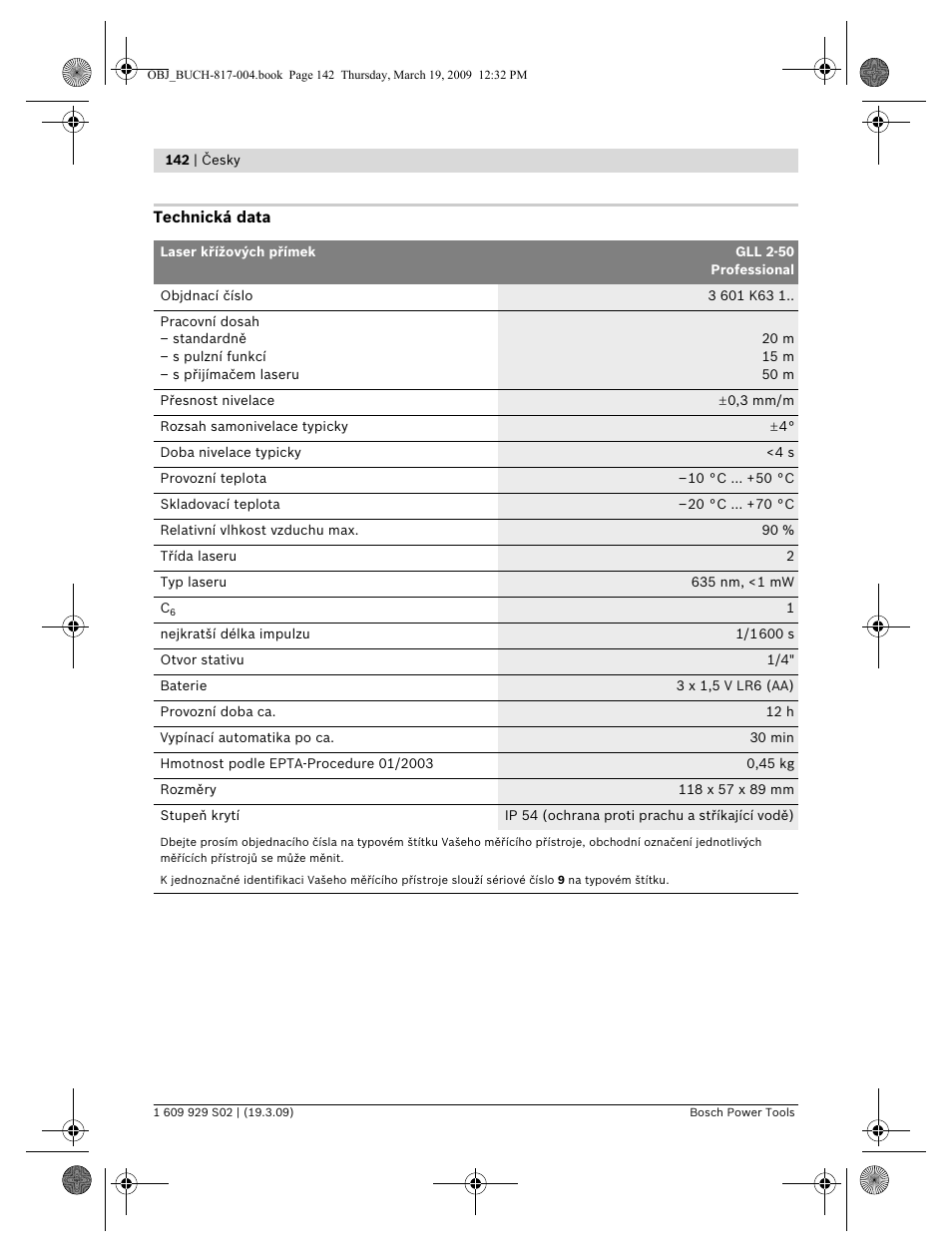 Bosch GLL 2-50 Professional User Manual | Page 142 / 333