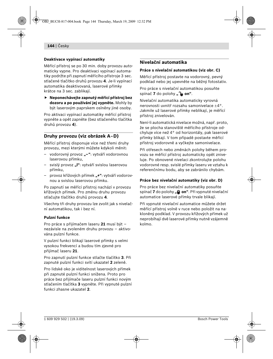 Bosch GLL 2-50 Professional User Manual | Page 144 / 333