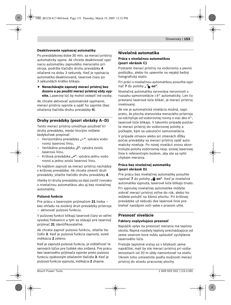 Bosch GLL 2-50 Professional User Manual | Page 153 / 333