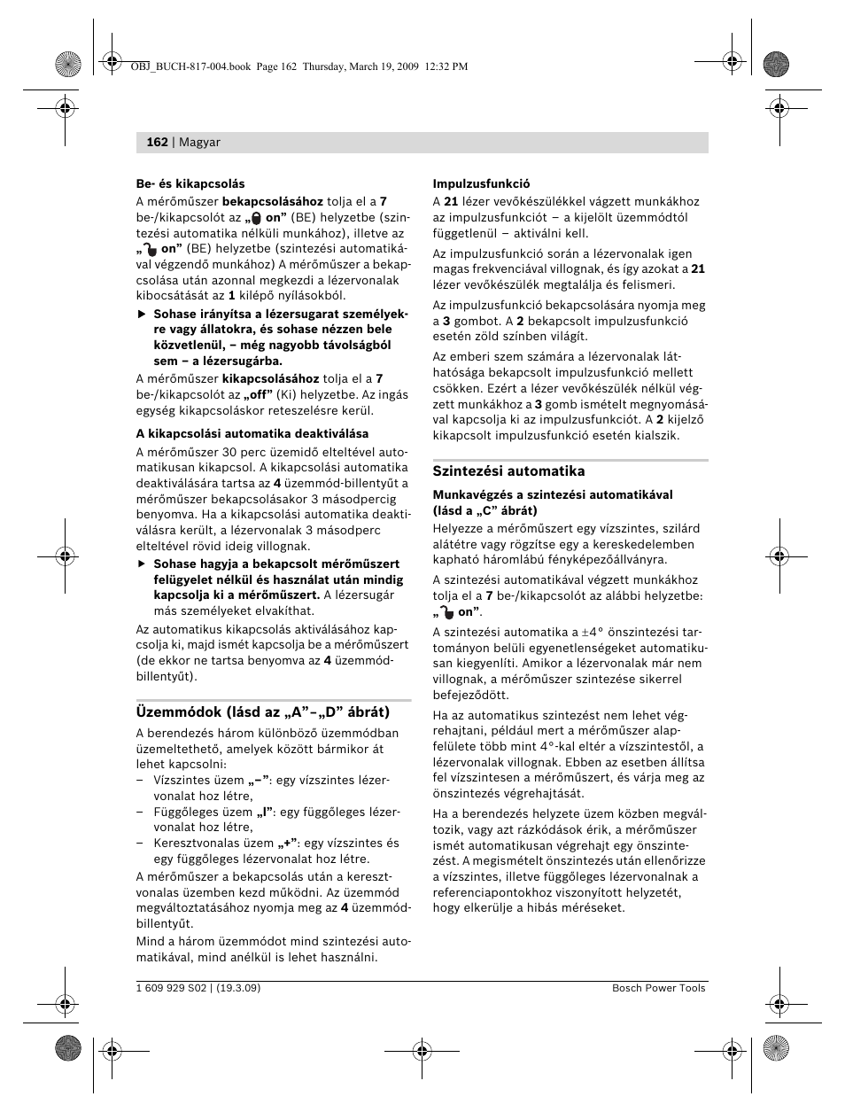 Bosch GLL 2-50 Professional User Manual | Page 162 / 333