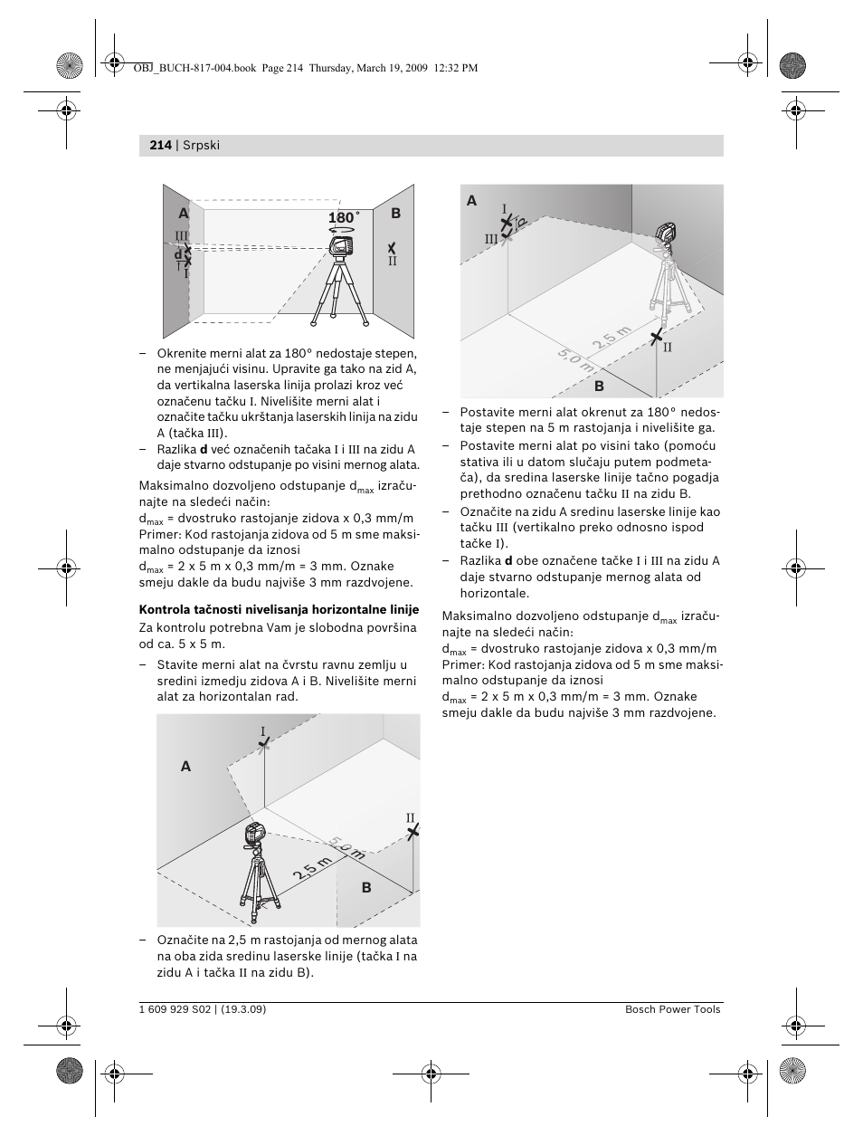 Bosch GLL 2-50 Professional User Manual | Page 214 / 333