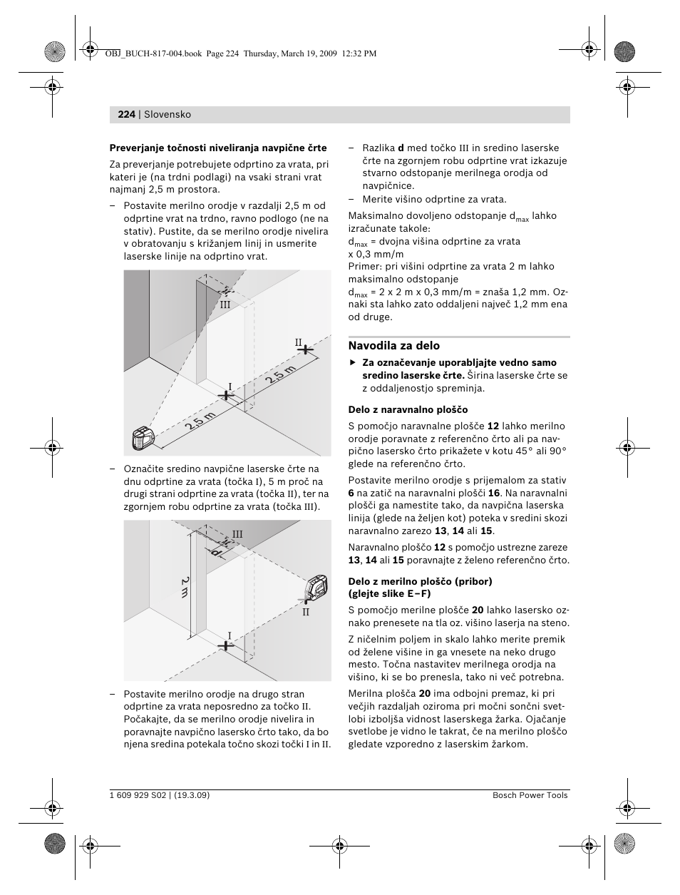 Bosch GLL 2-50 Professional User Manual | Page 224 / 333