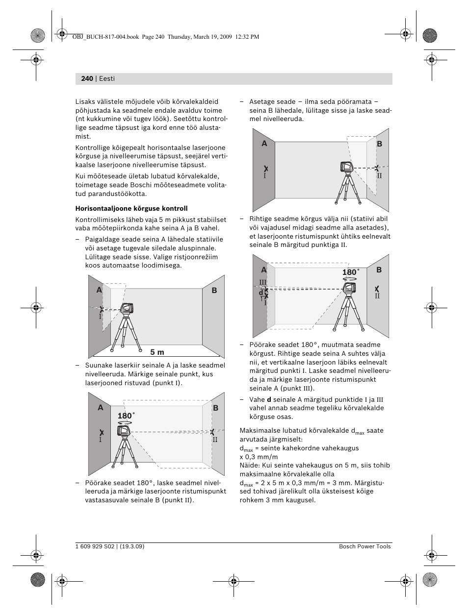 Bosch GLL 2-50 Professional User Manual | Page 240 / 333