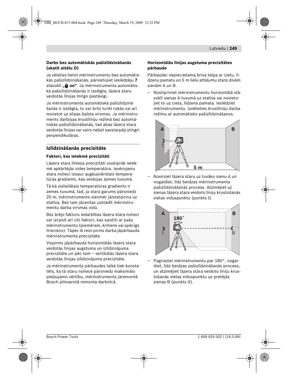 Bosch GLL 2-50 Professional User Manual | Page 249 / 333