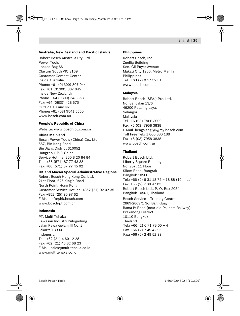 Bosch GLL 2-50 Professional User Manual | Page 25 / 333