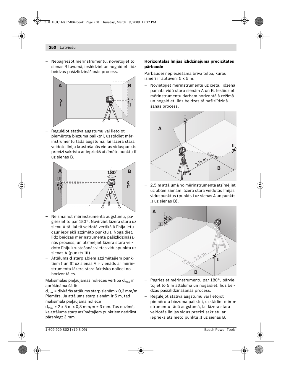 Bosch GLL 2-50 Professional User Manual | Page 250 / 333