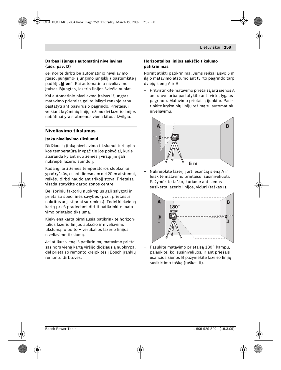 Bosch GLL 2-50 Professional User Manual | Page 259 / 333