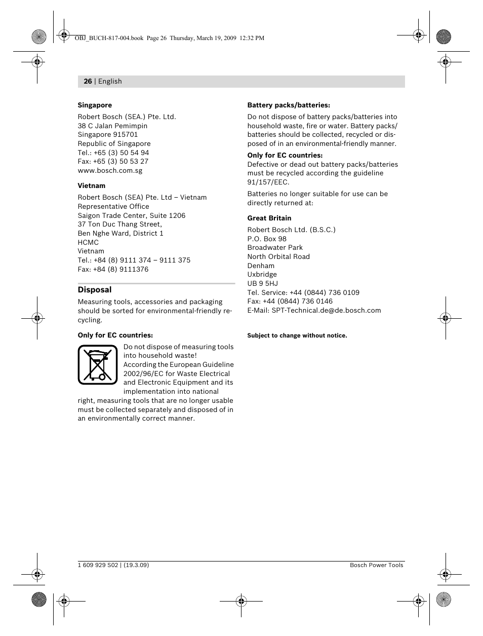 Bosch GLL 2-50 Professional User Manual | Page 26 / 333