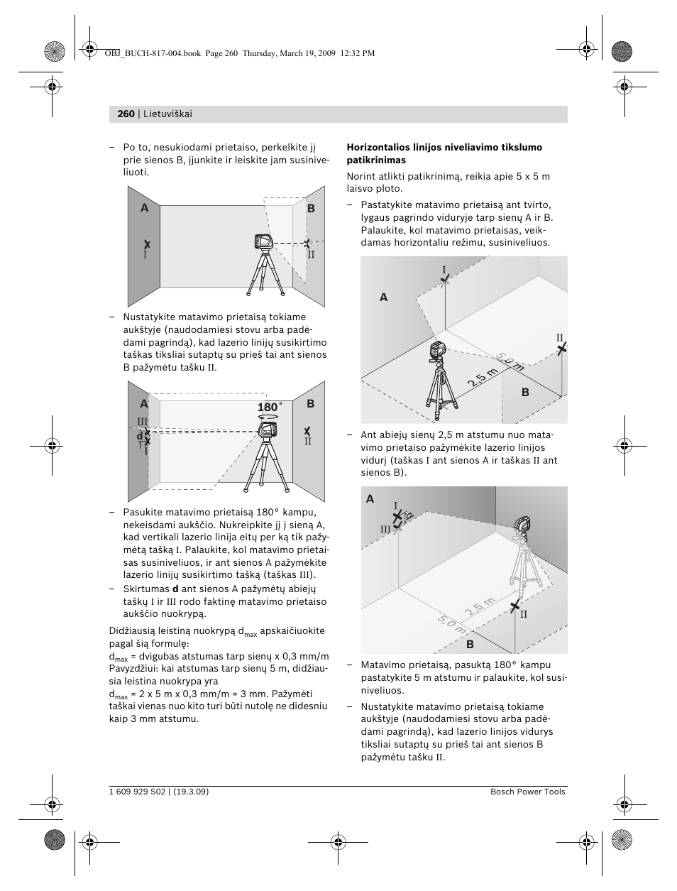 Bosch GLL 2-50 Professional User Manual | Page 260 / 333