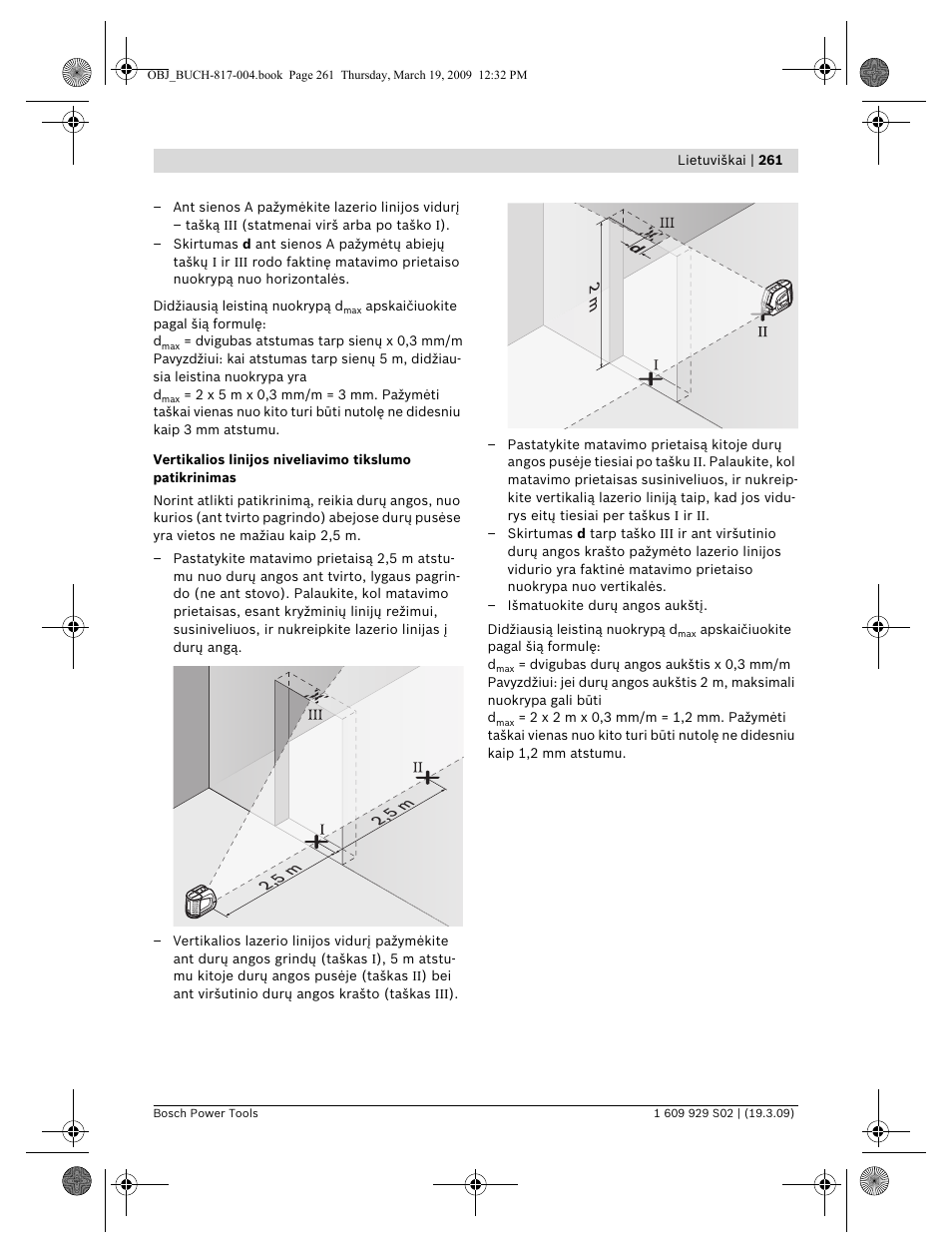 Bosch GLL 2-50 Professional User Manual | Page 261 / 333