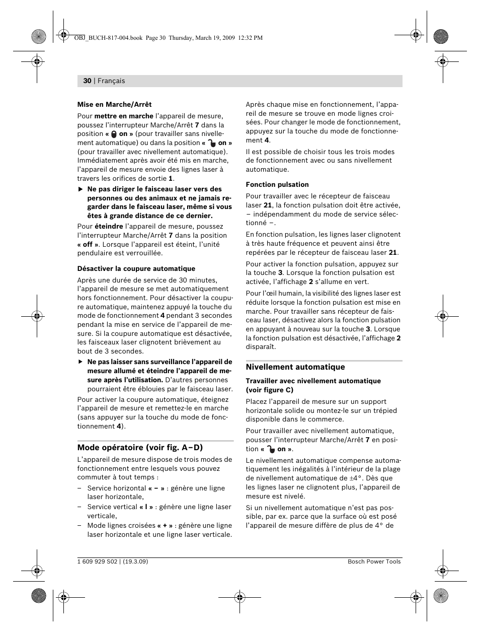 Bosch GLL 2-50 Professional User Manual | Page 30 / 333