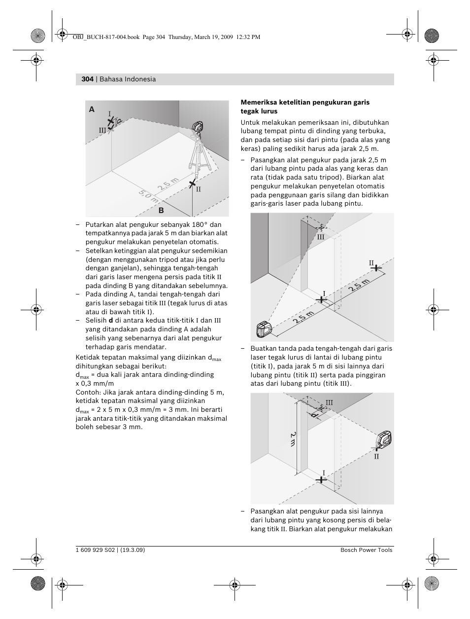 Bosch GLL 2-50 Professional User Manual | Page 304 / 333