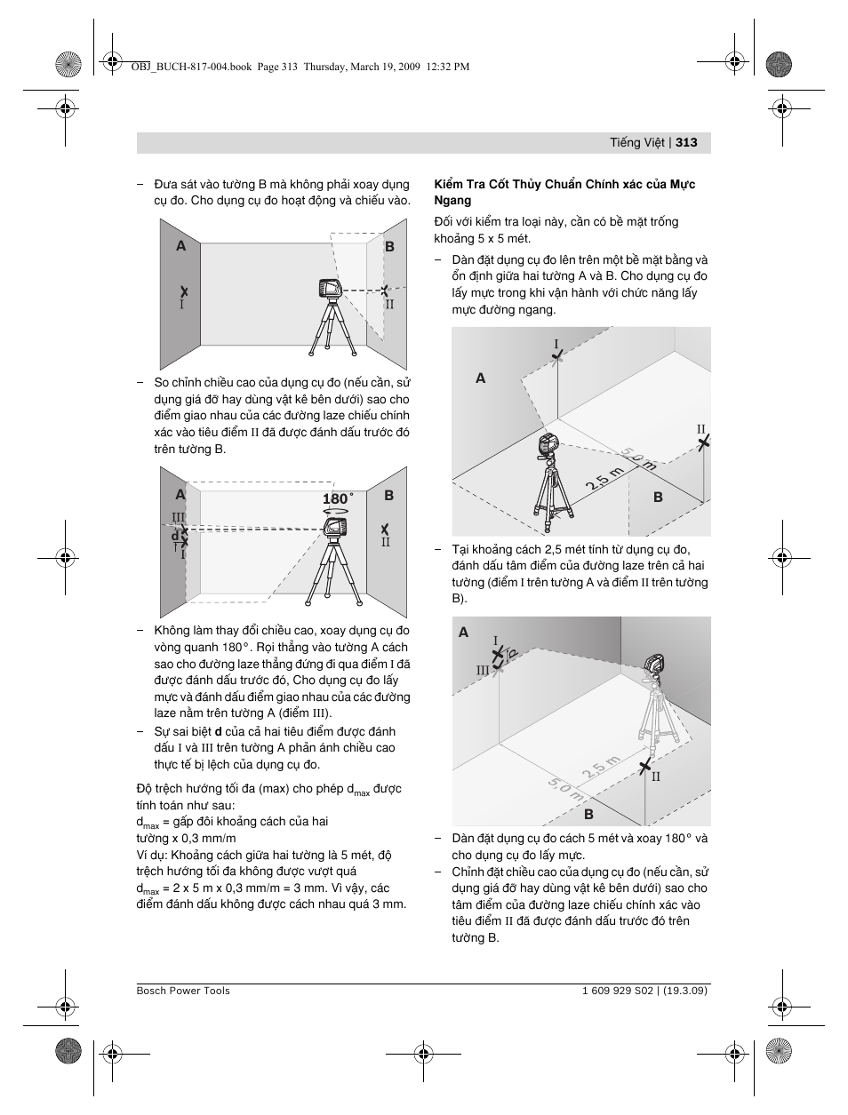 Bosch GLL 2-50 Professional User Manual | Page 313 / 333