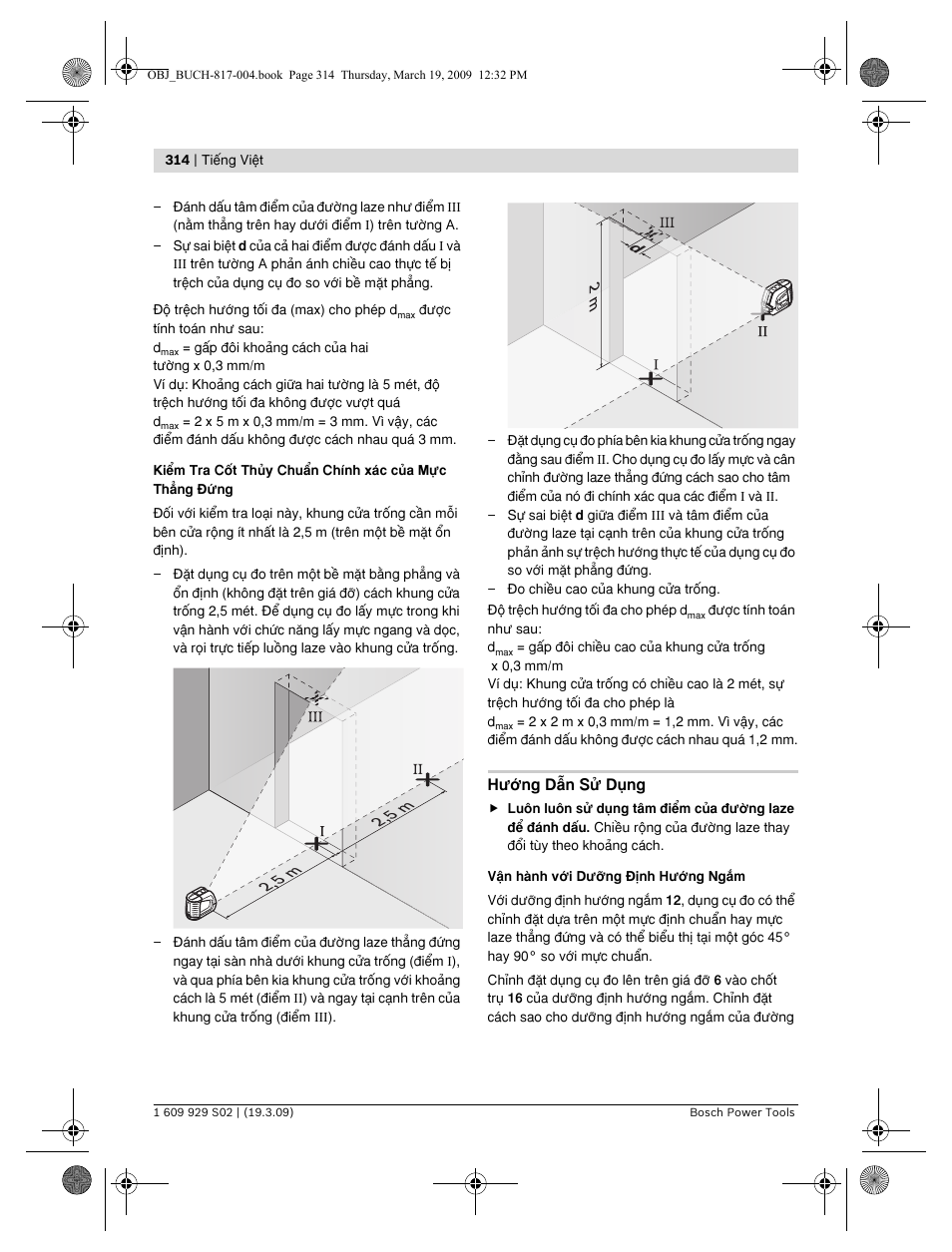 Bosch GLL 2-50 Professional User Manual | Page 314 / 333