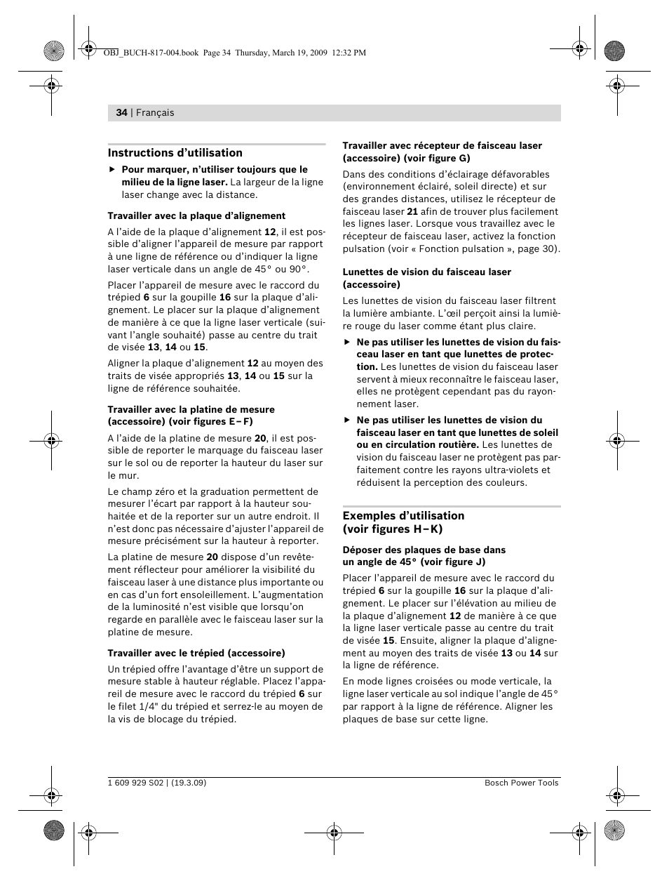 Bosch GLL 2-50 Professional User Manual | Page 34 / 333