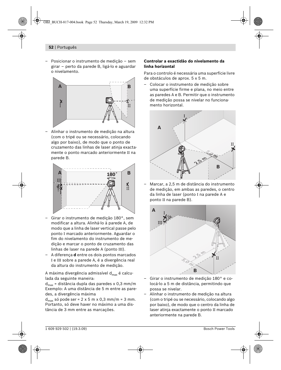 Bosch GLL 2-50 Professional User Manual | Page 52 / 333