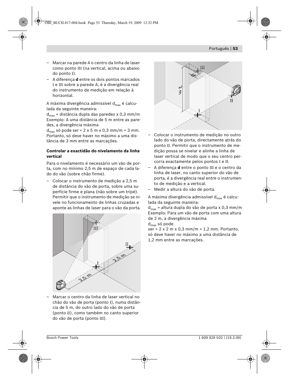 Bosch GLL 2-50 Professional User Manual | Page 53 / 333