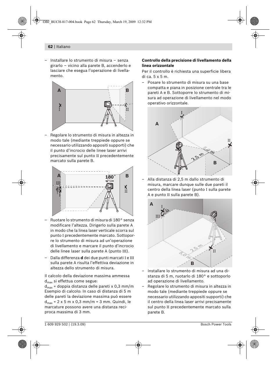 Bosch GLL 2-50 Professional User Manual | Page 62 / 333