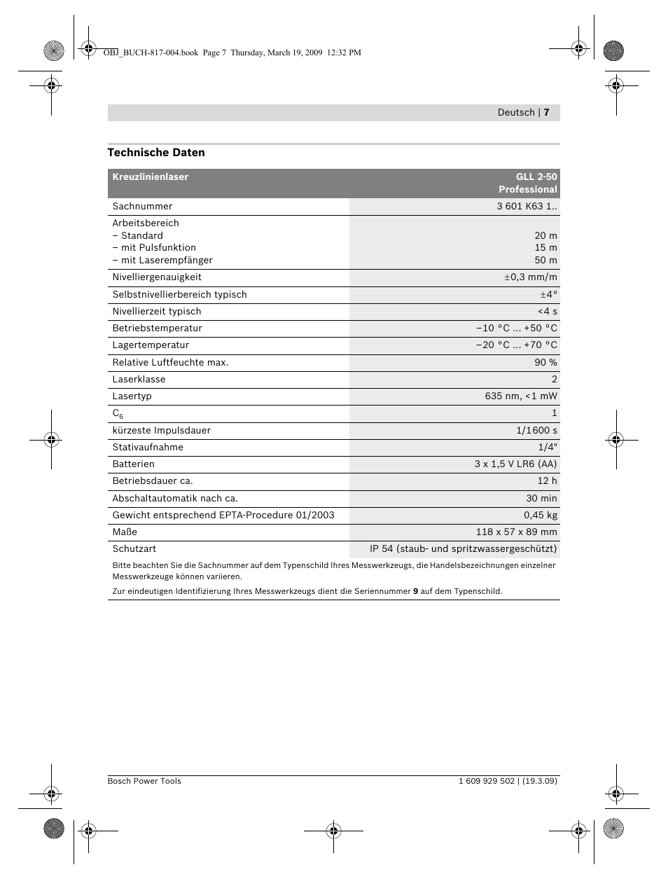 Bosch GLL 2-50 Professional User Manual | Page 7 / 333