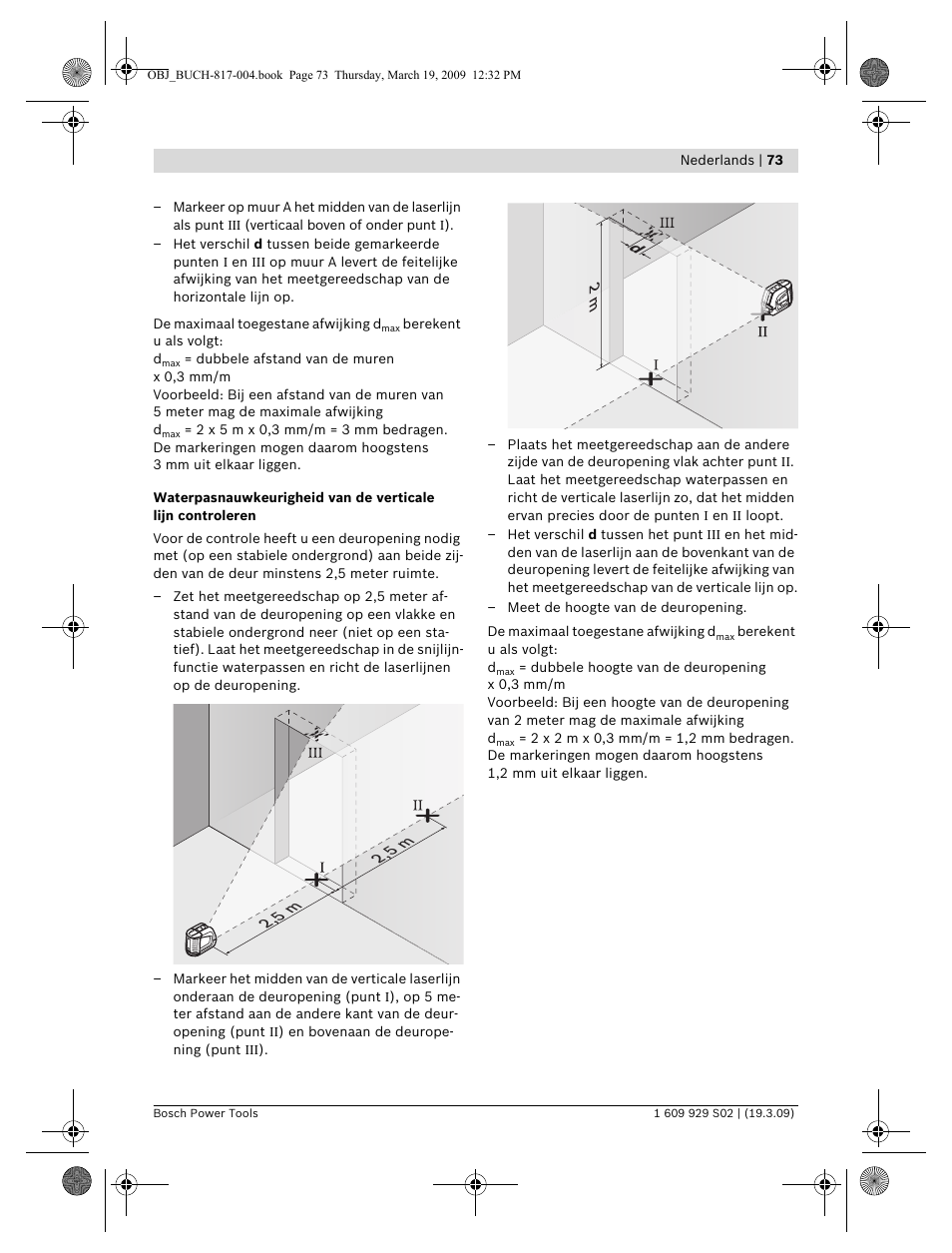 Bosch GLL 2-50 Professional User Manual | Page 73 / 333