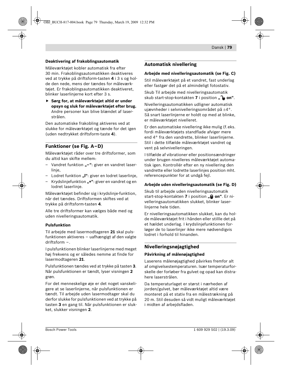 Bosch GLL 2-50 Professional User Manual | Page 79 / 333