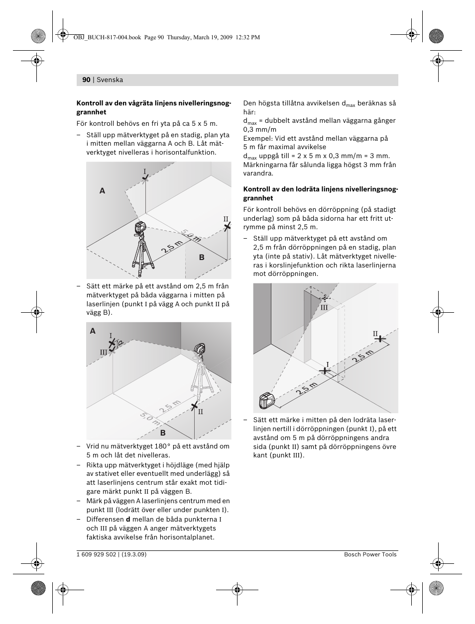 Bosch GLL 2-50 Professional User Manual | Page 90 / 333