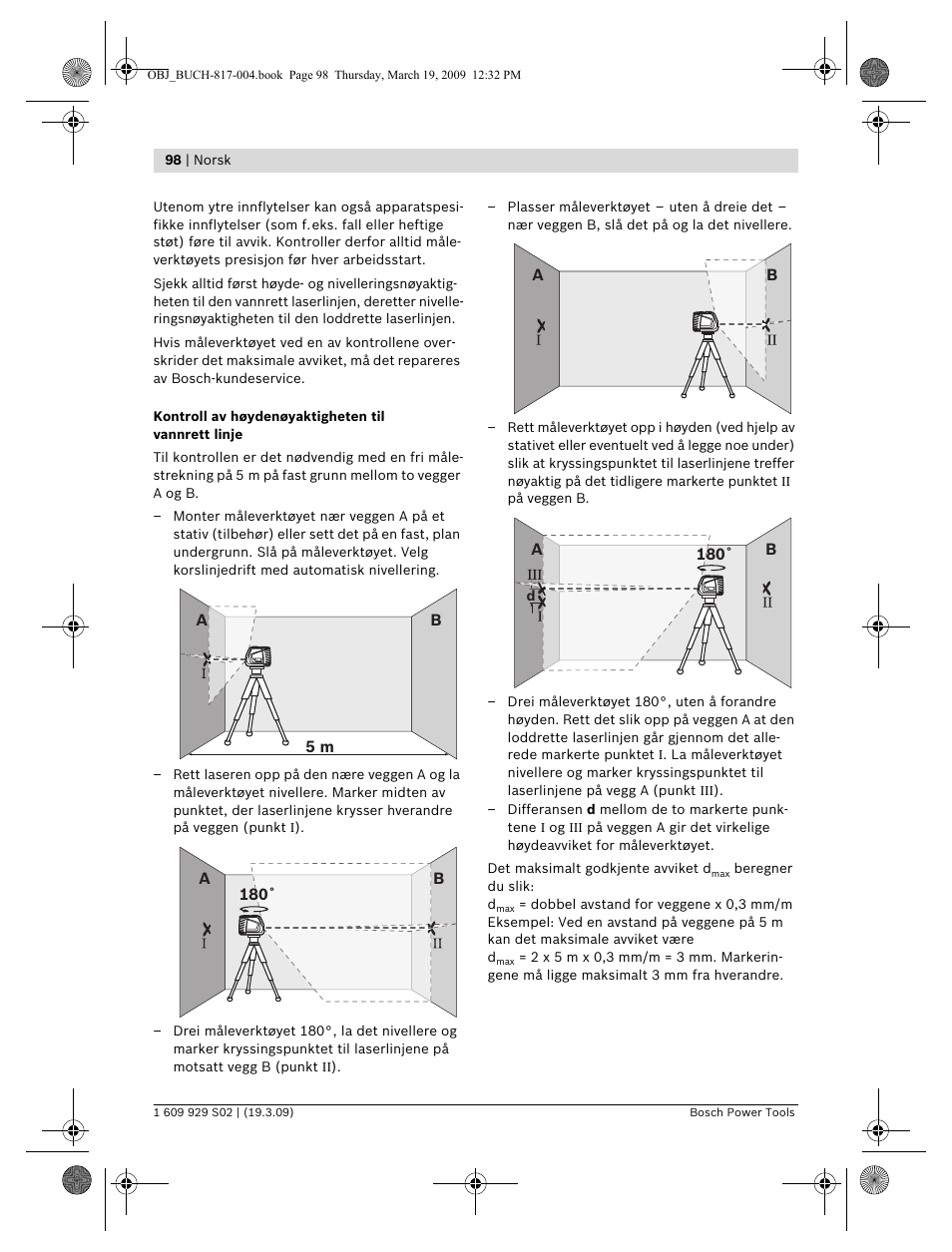 Bosch GLL 2-50 Professional User Manual | Page 98 / 333