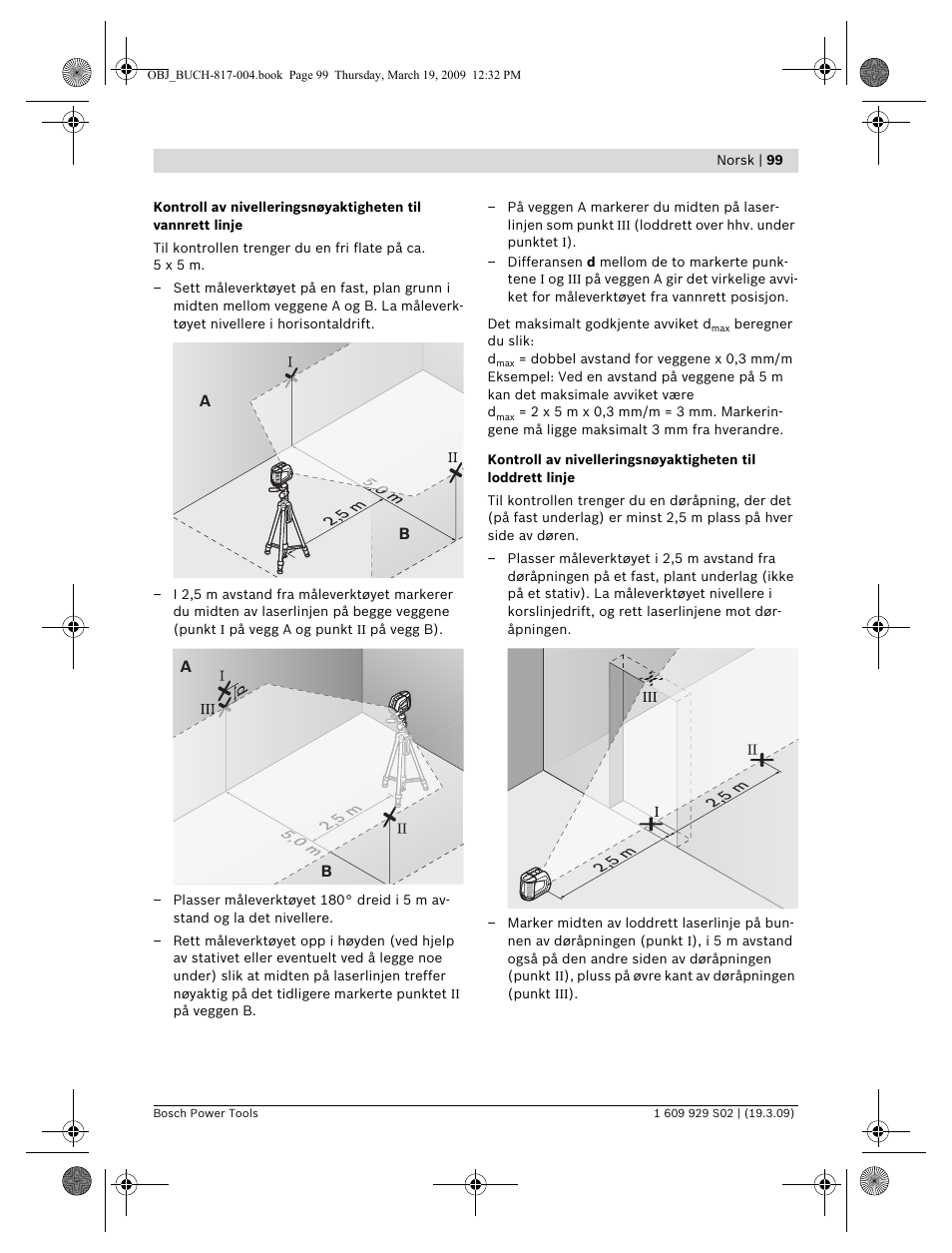 Bosch GLL 2-50 Professional User Manual | Page 99 / 333