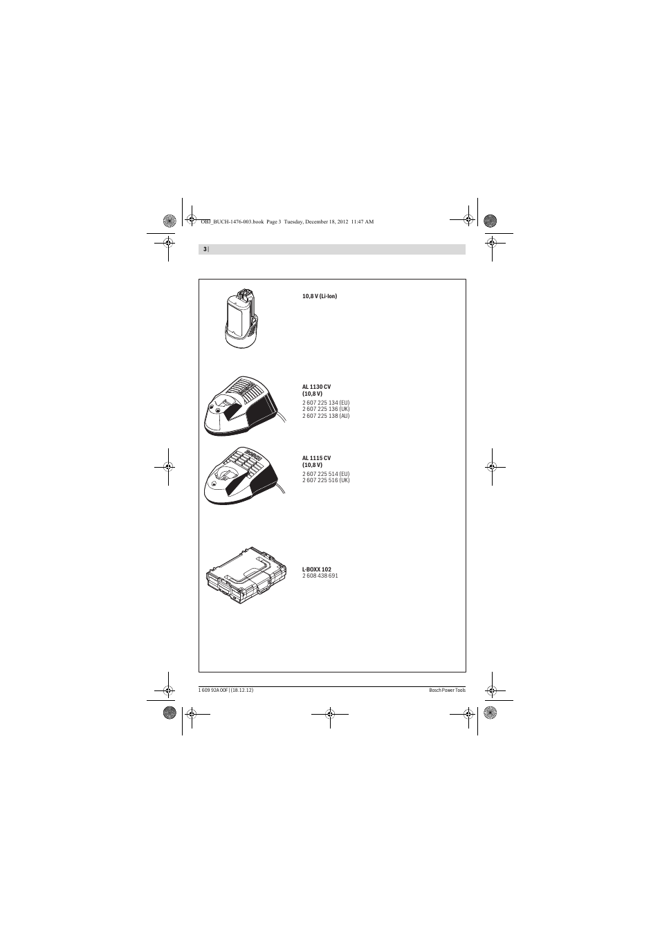 Bosch GWB 10,8-LI Professional User Manual | Page 3 / 153