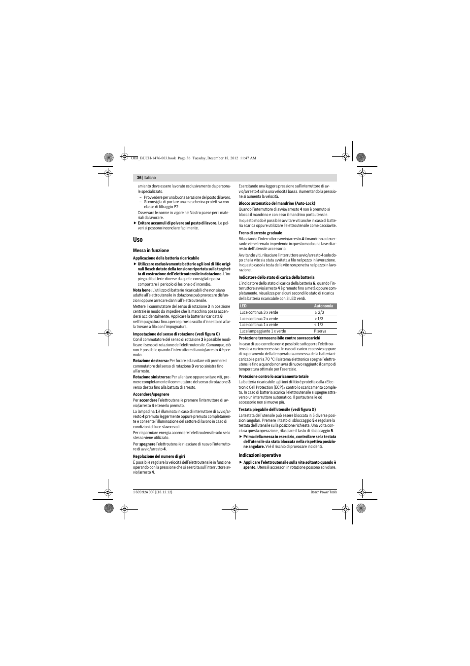 Bosch GWB 10,8-LI Professional User Manual | Page 36 / 153