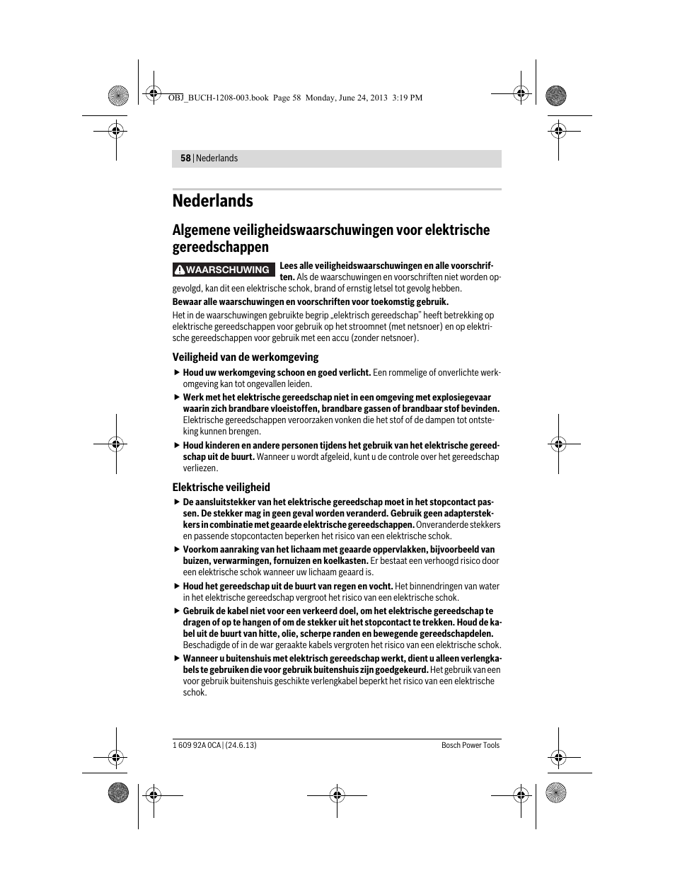 Nederlands | Bosch GSR Mx2Drive  Professional User Manual | Page 58 / 280
