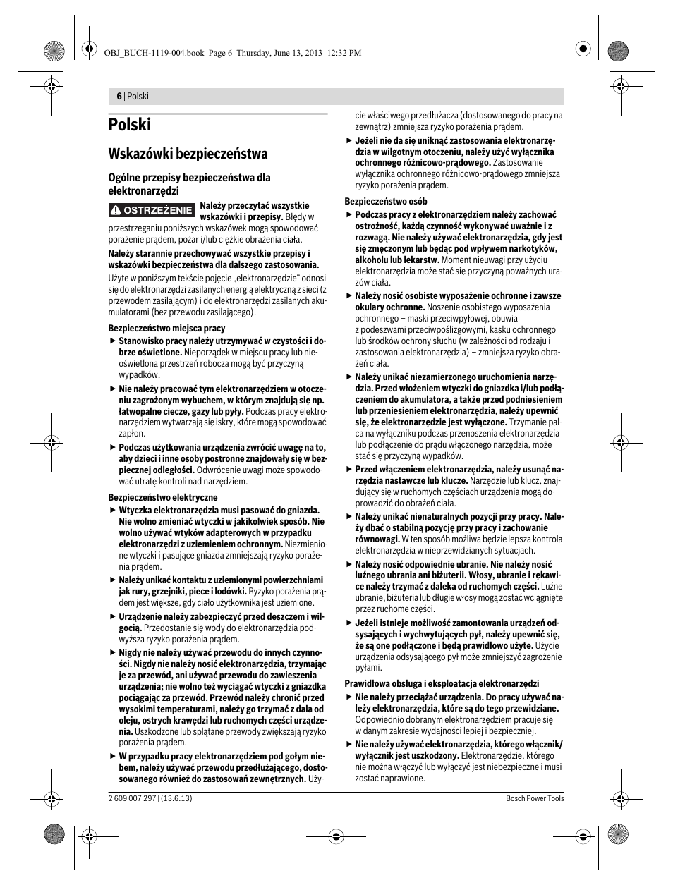 Polski, Wskazówki bezpieczeństwa | Bosch PST 750 PE User Manual | Page 6 / 103