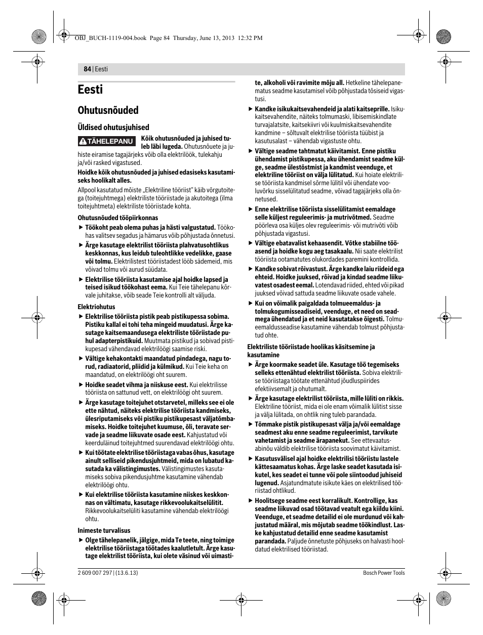 Eesti, Ohutusnõuded | Bosch PST 750 PE User Manual | Page 84 / 103