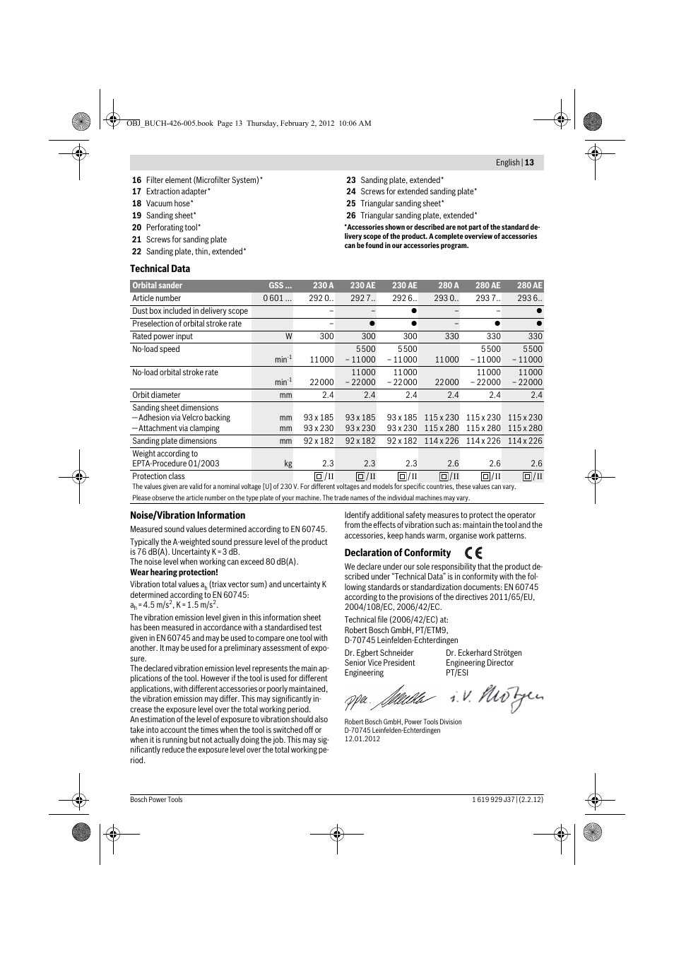 Bosch GSS Professional 230 A User Manual | Page 13 / 158