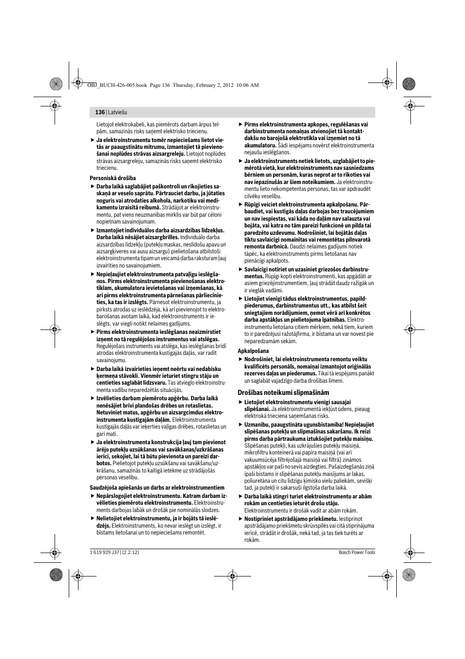 Bosch GSS Professional 230 A User Manual | Page 136 / 158