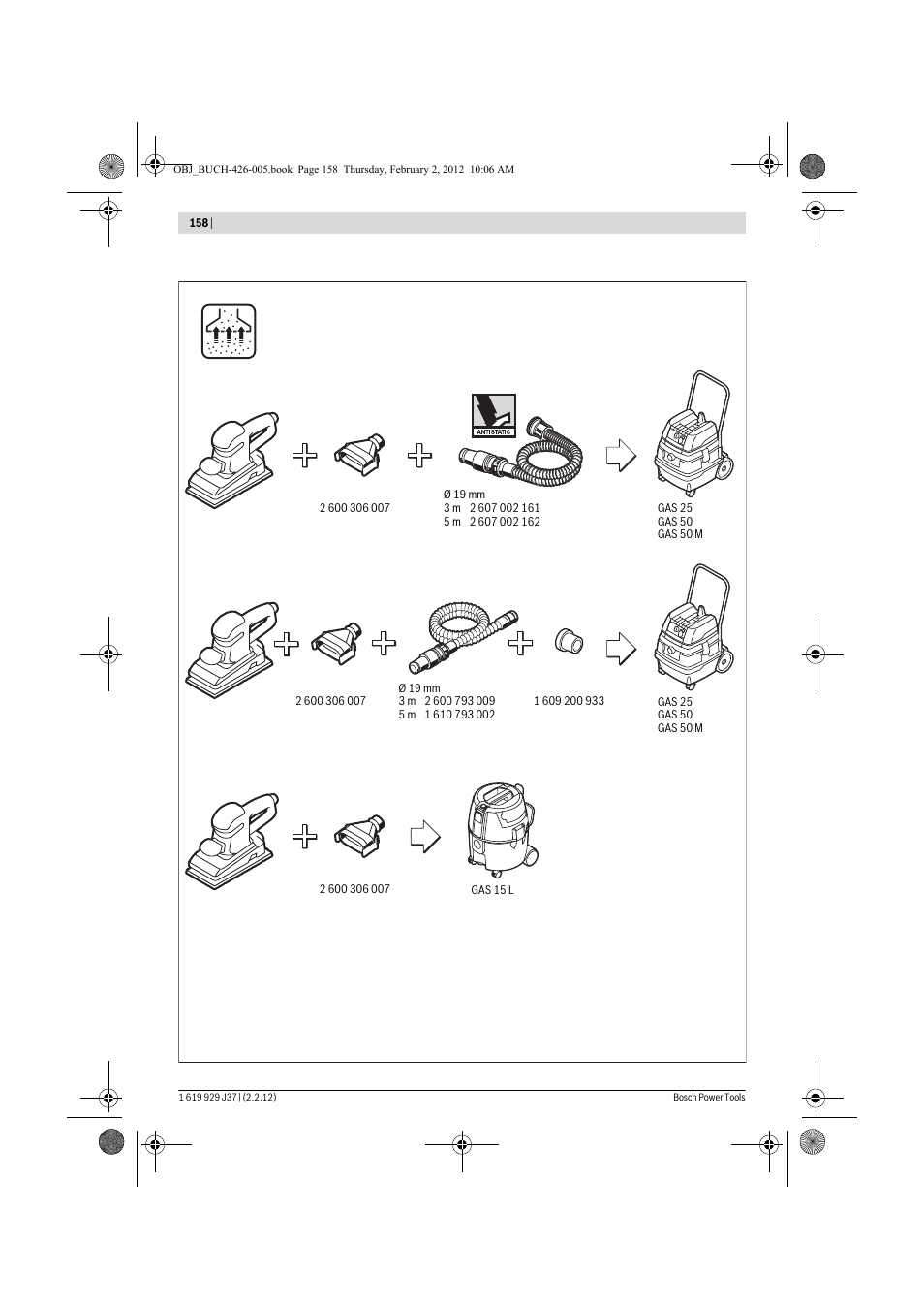 Bosch GSS Professional 230 A User Manual | Page 158 / 158