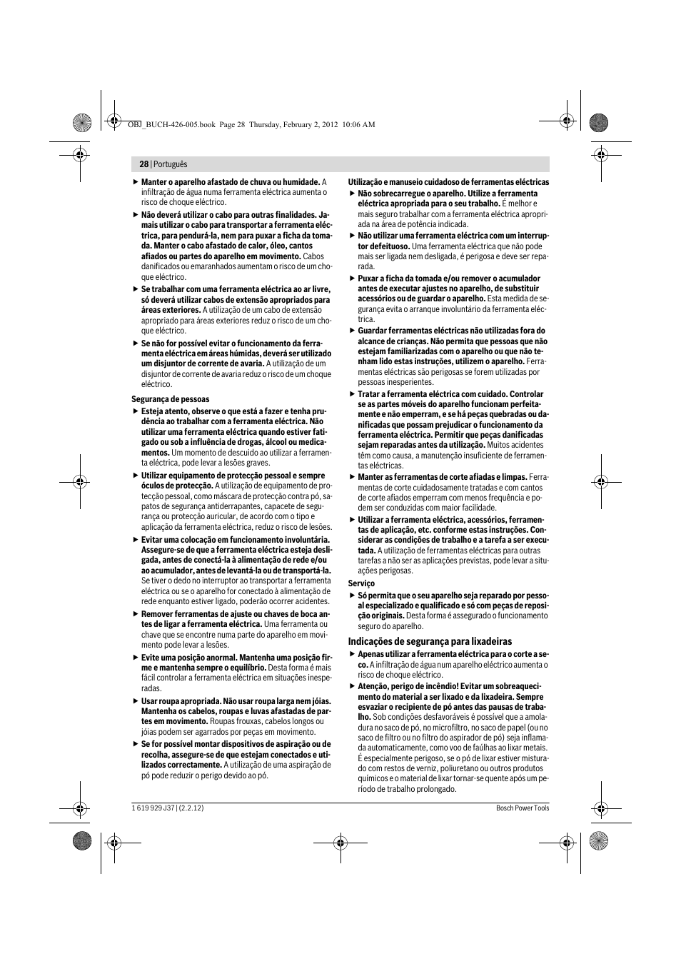 Bosch GSS Professional 230 A User Manual | Page 28 / 158