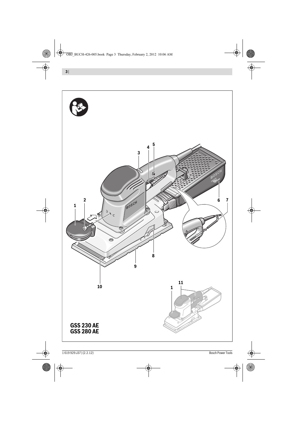 Bosch GSS Professional 230 A User Manual | Page 3 / 158