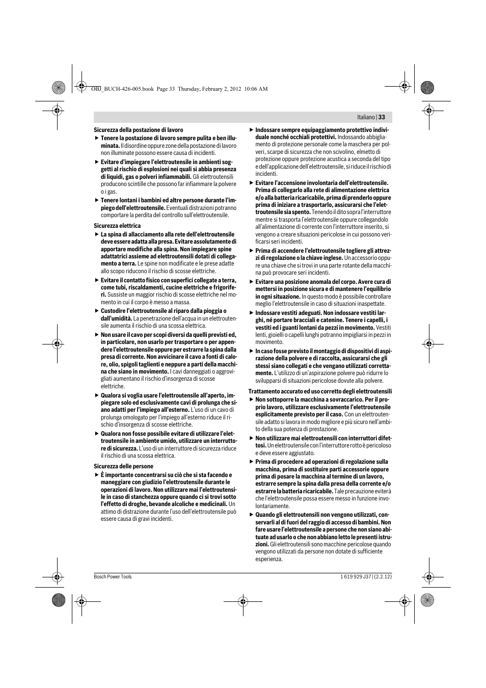 Bosch GSS Professional 230 A User Manual | Page 33 / 158