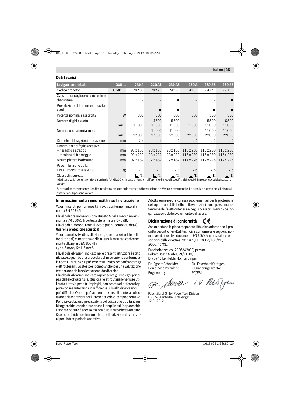 Bosch GSS Professional 230 A User Manual | Page 35 / 158