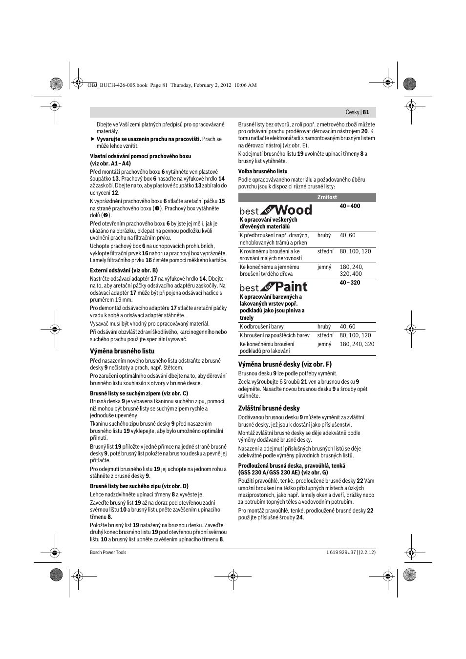 Bosch GSS Professional 230 A User Manual | Page 81 / 158