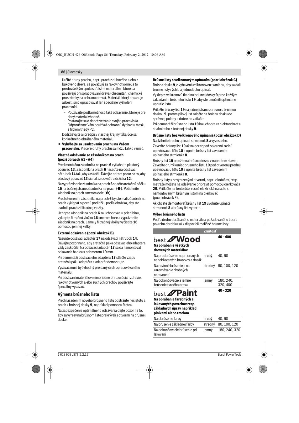 Bosch GSS Professional 230 A User Manual | Page 86 / 158